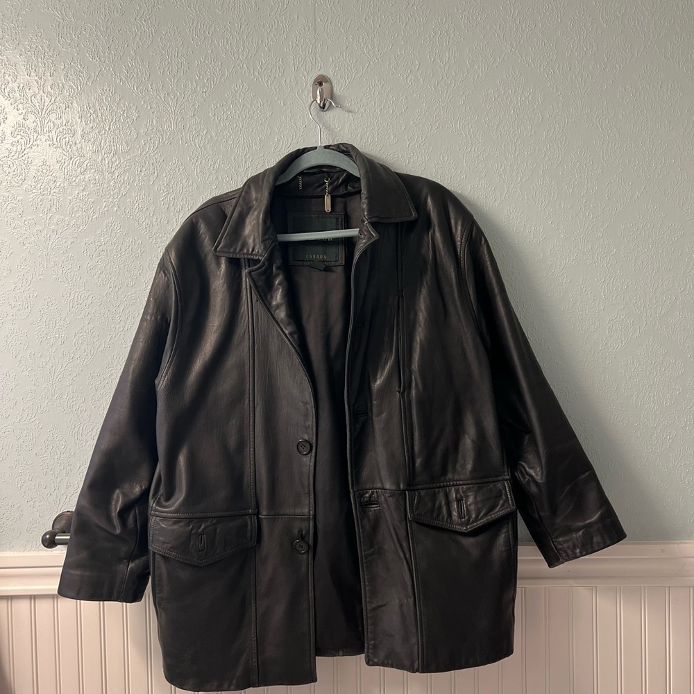 Danier Black Leather Jacket